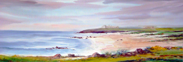 Paisaje Playa Watercolour Paper Marine Painting