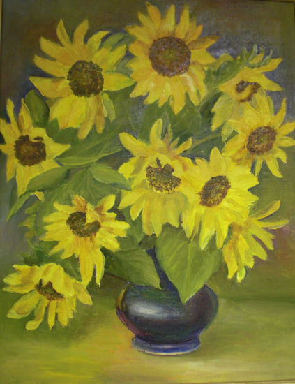 Tournesols. Girasoles. Oil Canvas Landscaping