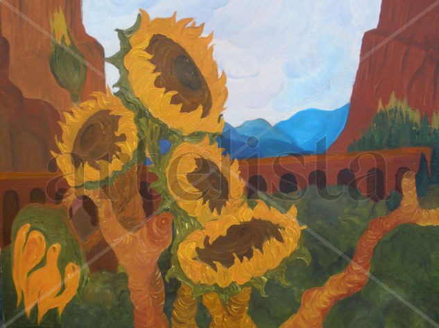 girasoles Óleo Lienzo Paisaje