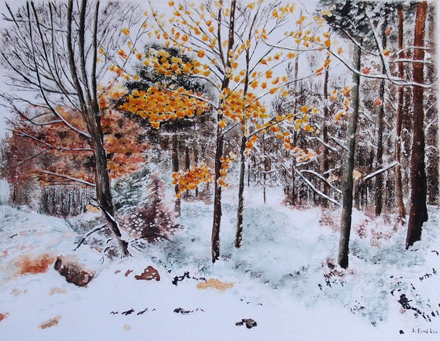 bosque nevado Watercolour Paper Landscaping