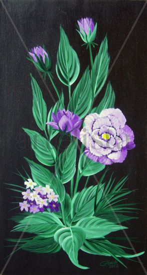 FLORECILLAS 2 Acrylic Canvas Floral Painting