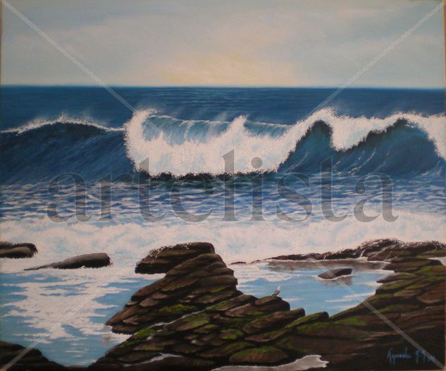 Olas Oil Canvas Marine Painting