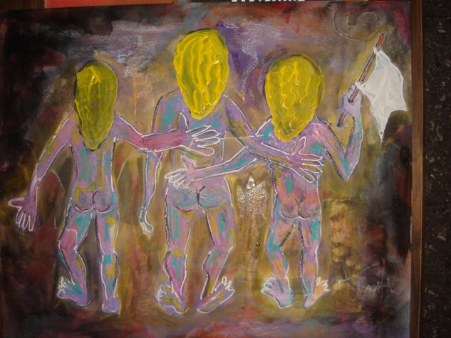 nudistas de noche Oil Canvas Landscaping