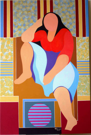 ELLA ENCARNACION Acrylic Textile Figure Painting