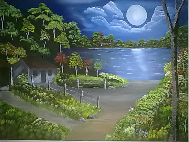 Noche Oil Canvas Landscaping