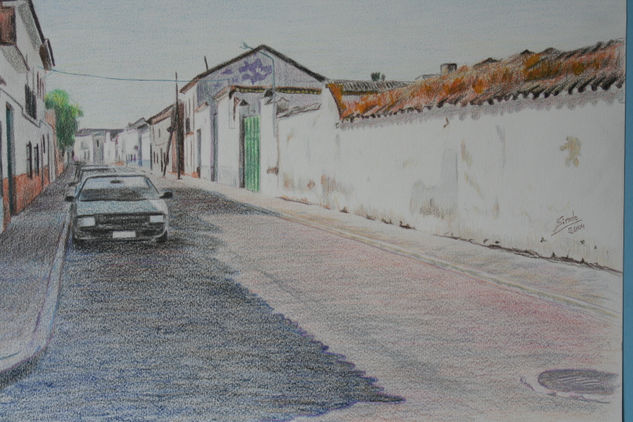 Calle de la escuela de música Pencil (coloured) Paper Landscaping