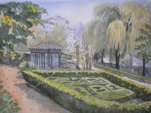 jardines de allariz Watercolour Paper Landscaping