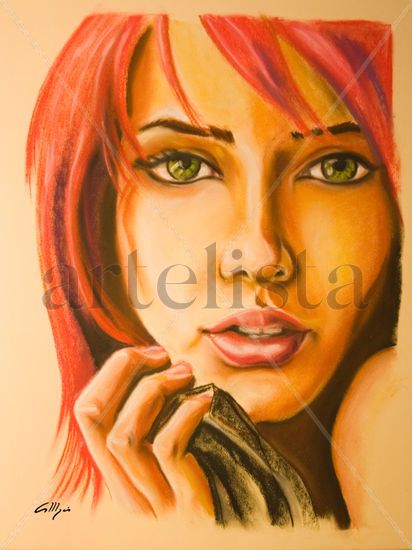 Retrato Pastel Paper Portrait