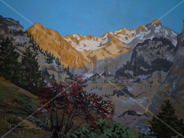 pirineos amanecer Acrylic Canvas Landscaping