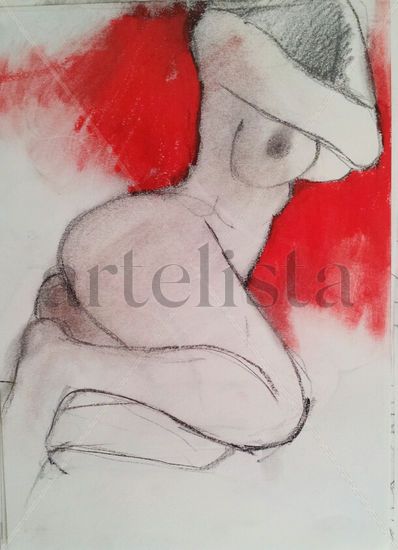 silencios Pastel Paper Figure Painting