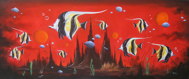 ACUARIO COSMICO Oil Canvas Landscaping