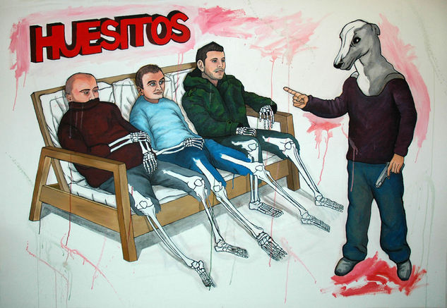 HUESITOS Acrylic Canvas Figure Painting