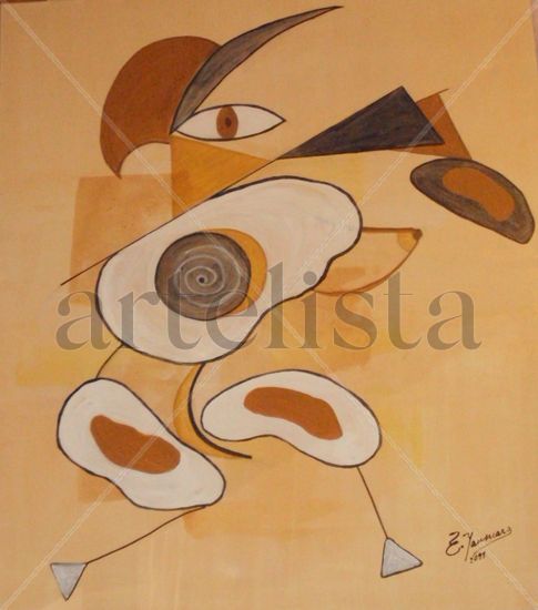 La señora se viste de blanco Acrylic Canvas Figure Painting