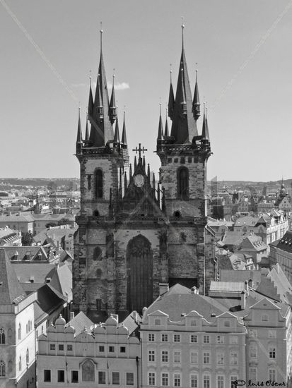 Iglesia de Tyn Architecture and Interiorism Black and White (Digital)