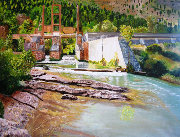 Paisaje de Enguidanos ( Cuenca ) Oil Canvas Landscaping