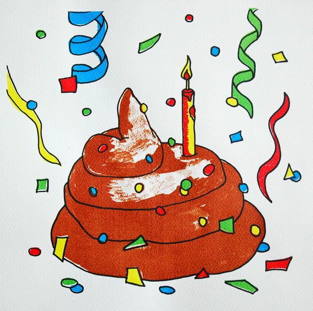 TARTA-MIERDA DE CUMPLEAÑOS