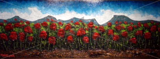 Amapolas en Olot. Gallarets a Olot.