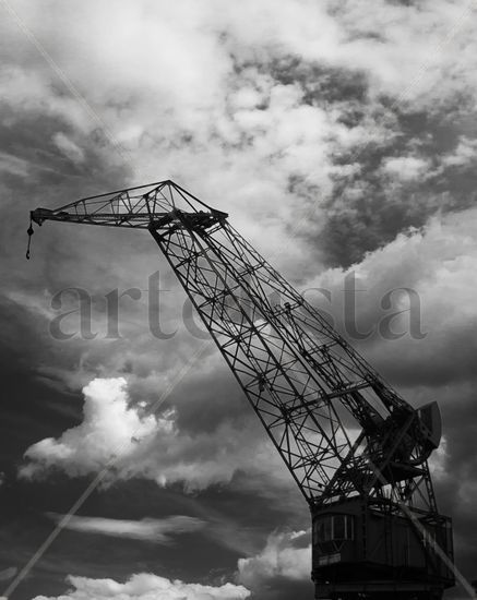 Grua al cielo Other Themes Black and White (Digital)