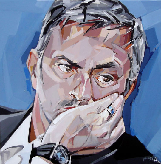 Retrato de José Mourinho Acrílico Lienzo Retrato