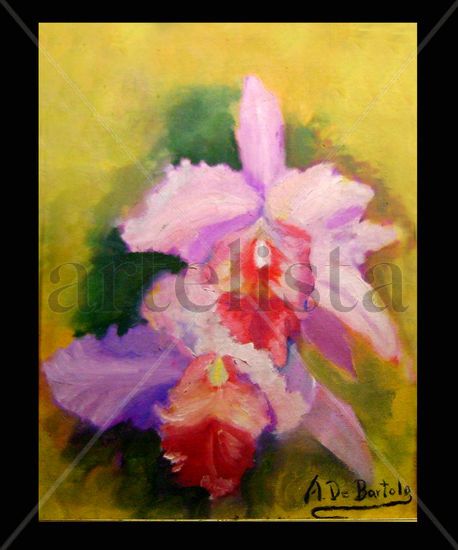 orquideas Oil Canvas Floral Painting