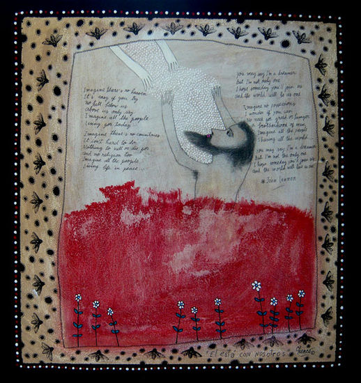 Él está con nosotros Mixed media Panel Others