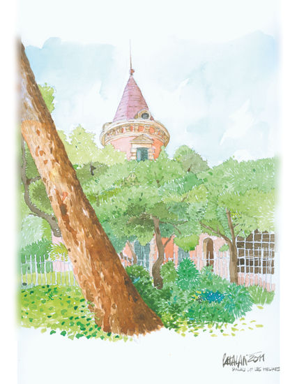 Palau de les Heures Watercolour Paper Landscaping