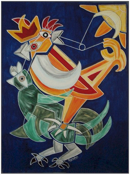El Sol la Luna el gallo y el loro