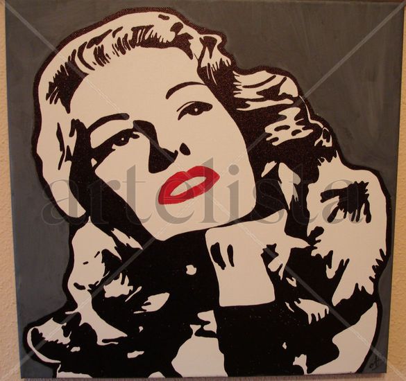 Rita Hayworth Acrylic Canvas Portrait