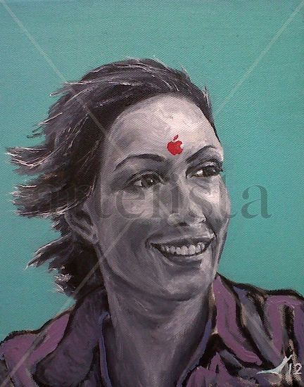 conectada Oil Canvas Portrait