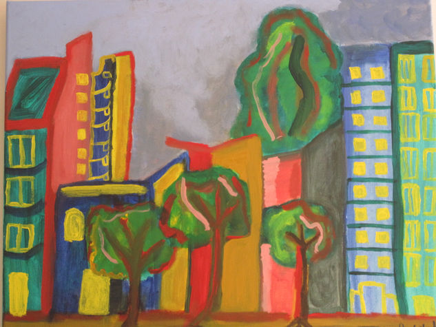 Paisaje Urbano Acrylic Canvas Landscaping