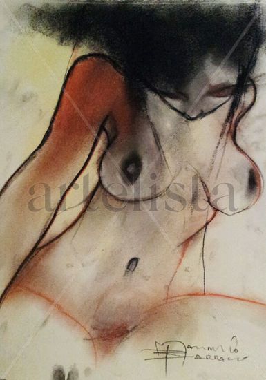 contras la negra vida Pastel Paper Figure Painting