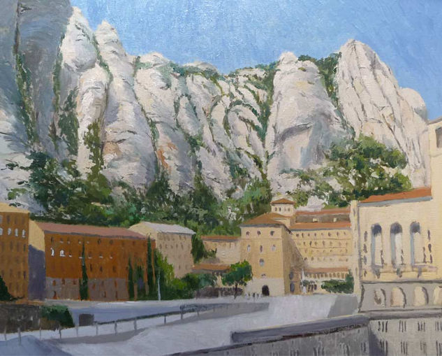 ABADÍA DE MONTSERRAT Óleo Lienzo Paisaje