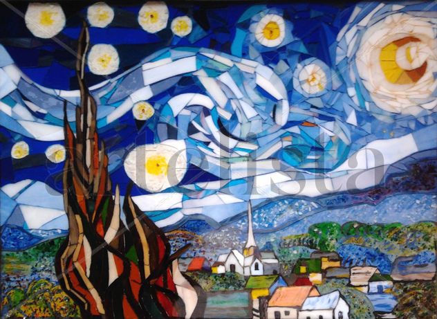Noche de Estrellas (Van Gogh), Versión en Mosaico de Vidrio
