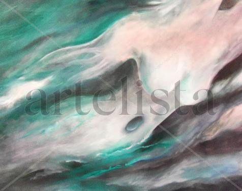 " Meduza " Oil Canvas Marine Painting