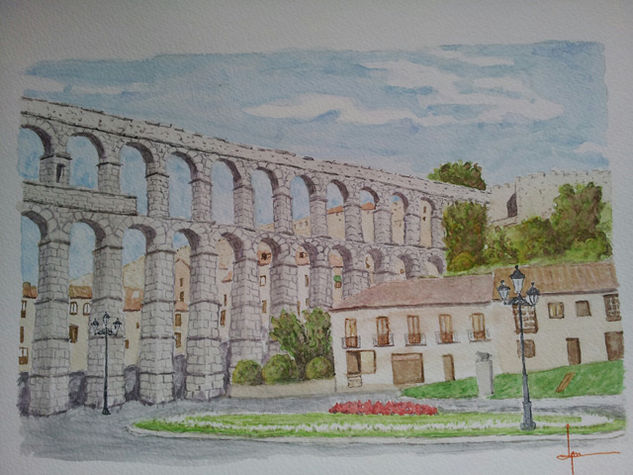 Acueducto Segovia Watercolour Paper Landscaping