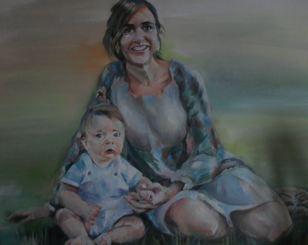 Ana y Pablo Oil Canvas Portrait