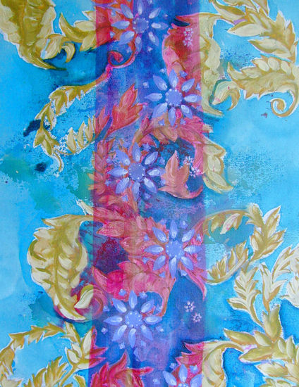 florais III Acrylic Textile Floral Painting