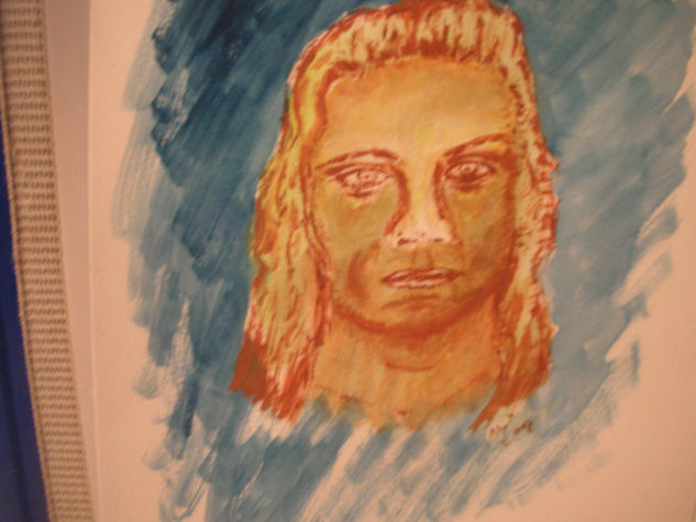 miguel martin Gouache Papel Retrato