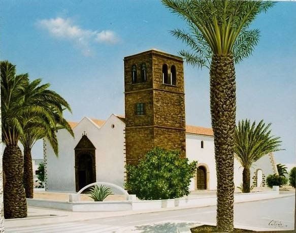 Iglesia de la Oliva Oil Canvas Landscaping