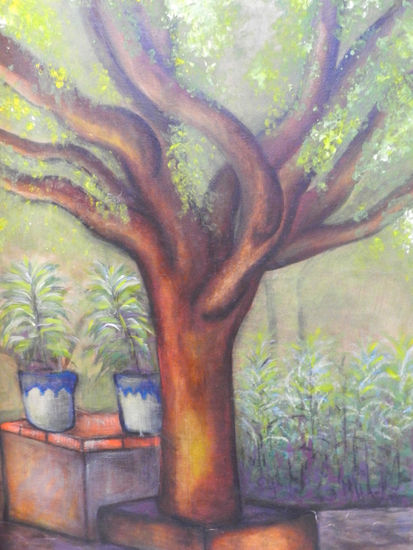 Arbol soñador Media Mixta Lienzo Paisaje