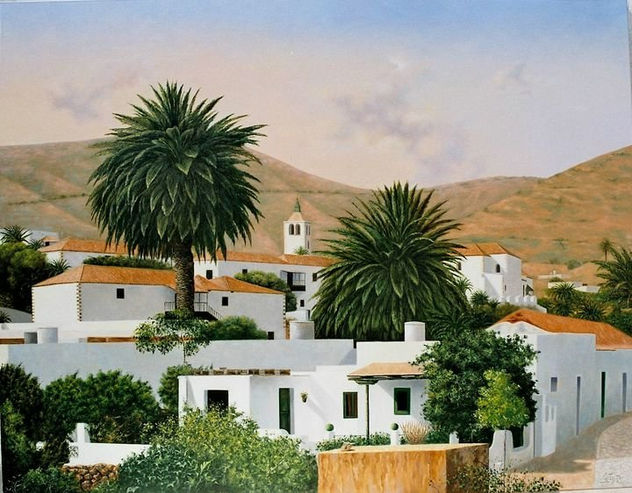 Betancuria con palmeras
