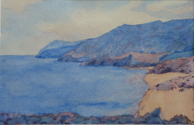 Calblanque Watercolour Canvas Landscaping