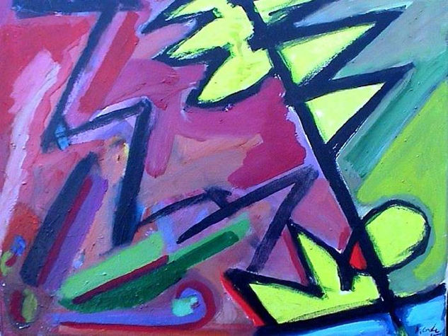 ABSTRACTO CON PUNTAS Óleo Lienzo Paisaje