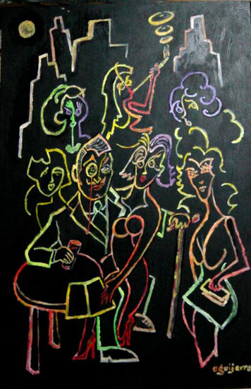 Las secretarias de don José Acrylic Panel Figure Painting