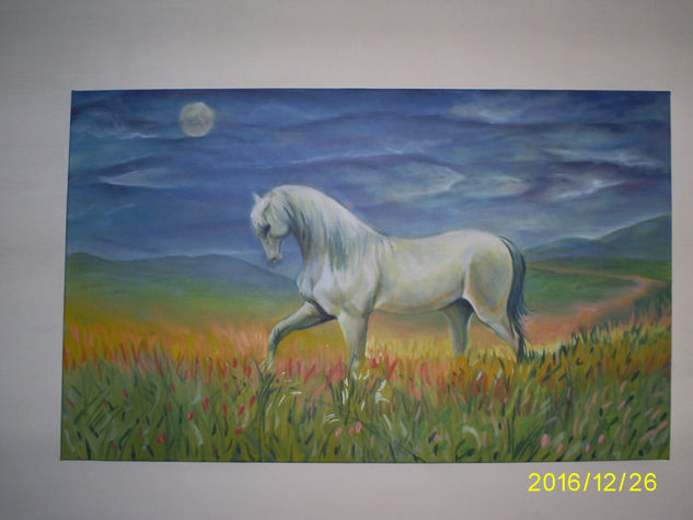 Caballo Oil Canvas Landscaping