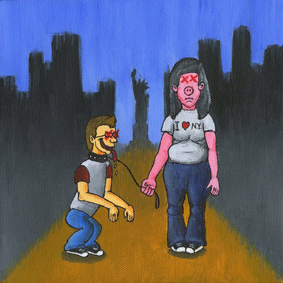 DOROTHY AND TOTO IN NEW YORK Acrylic Canvas Figure Painting