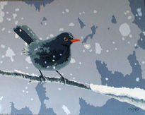 Pajaro en la nieve