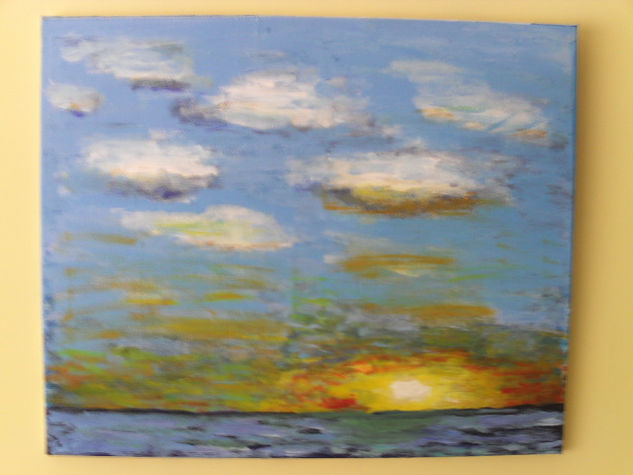 atardecer Acrylic Canvas Marine Painting