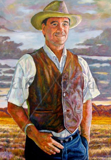 RETRATO DE CABALLERO Oil Canvas Portrait