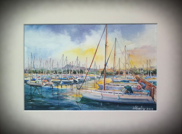 barcelona/port Watercolour Paper Landscaping